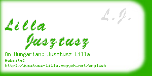 lilla jusztusz business card